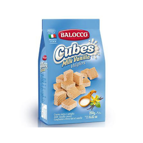 Balocco Wafers Cubes Milk Vanilla 250G - Oasis