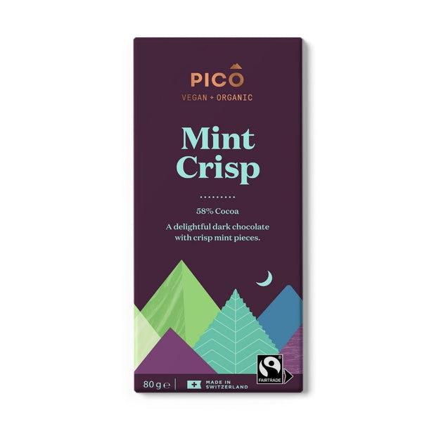 Pico Mint Crisp 58% Cocoa Chocolate 80G - Oasis