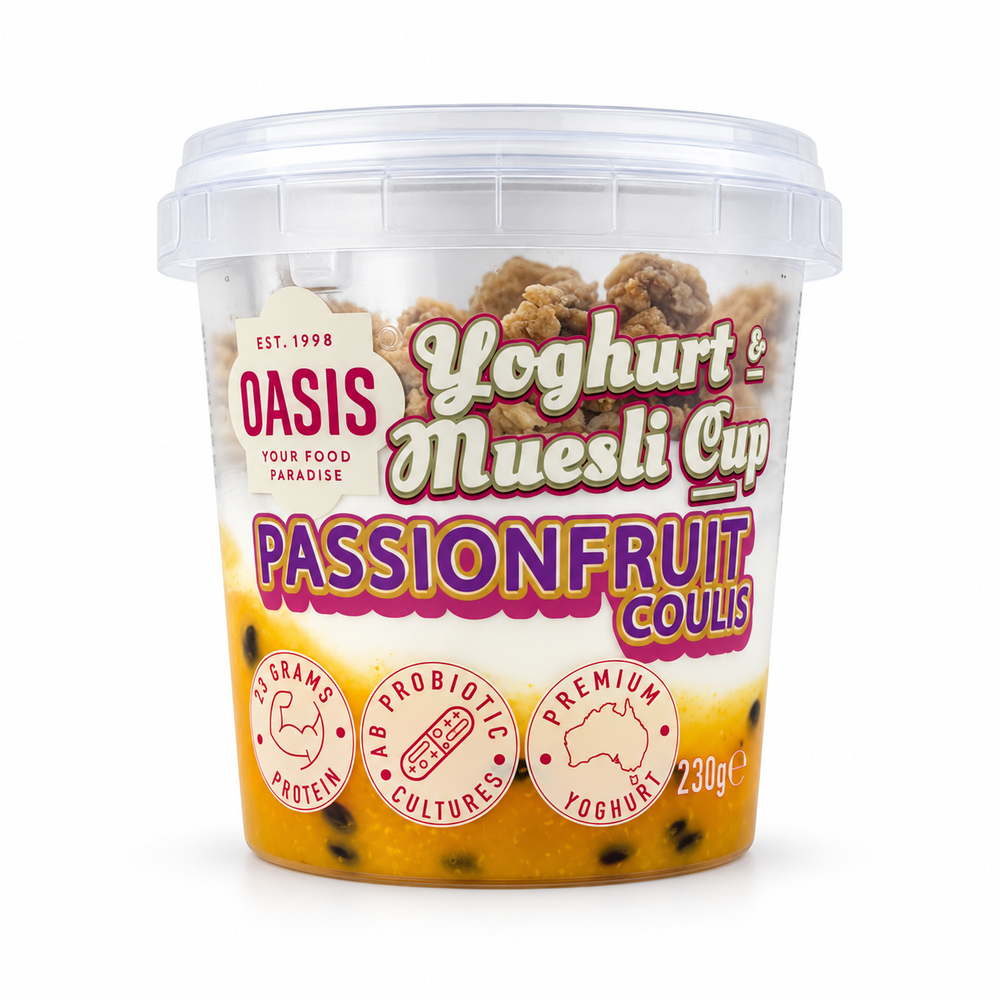 Oasis - Yoghurt & Muesli Passionfruit 230gm