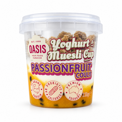 Oasis - Yoghurt & Muesli Passionfruit 230gm