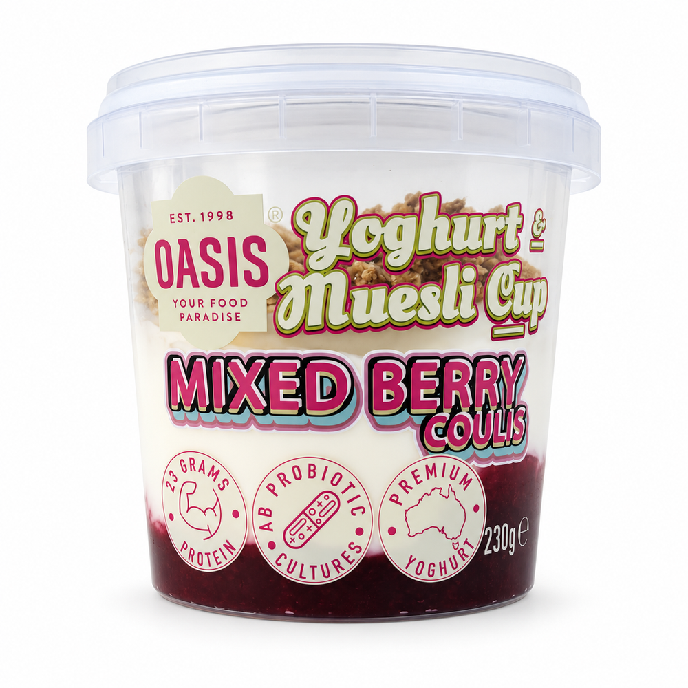 Oasis - Yoghurt & Muesli Mixed berries 230gm