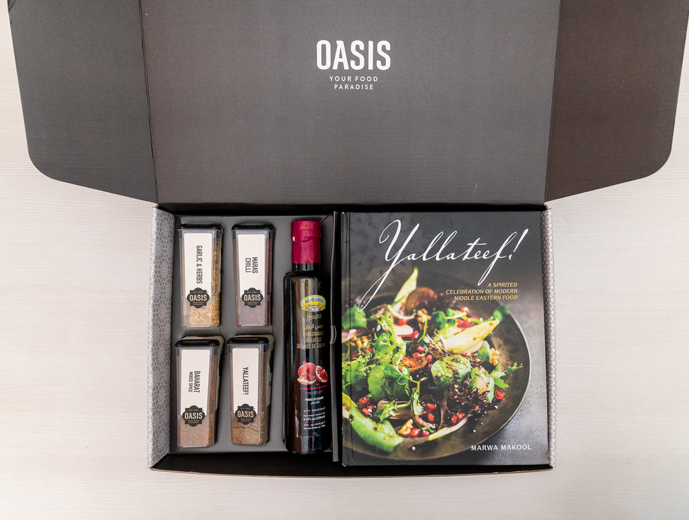 Yallateef! cookbook + essential ingredients hamper - Oasis