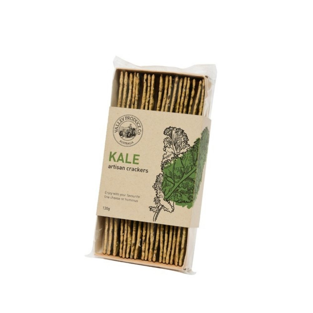 Valley Produce Company Kale Artisan Crackers 130g - Oasis