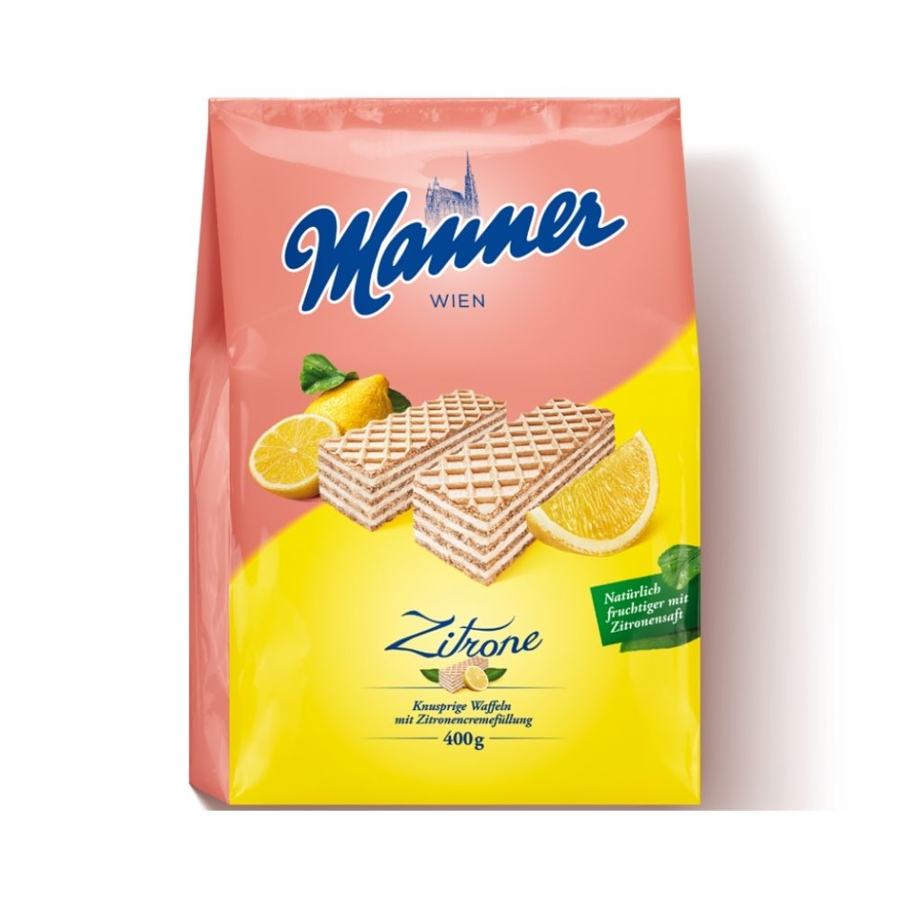 Manner Lemon Cream Wafers Bag 400g - Oasis