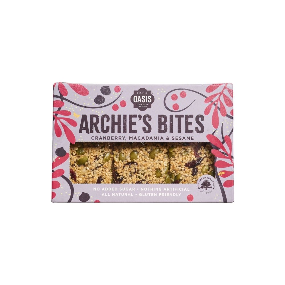 Archie's Bites Cranberry, Macadamia & Sesame 240G - Oasis