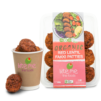 Bite Me Fine Foods Red Lentil Fakki Pattie 300G - Oasis