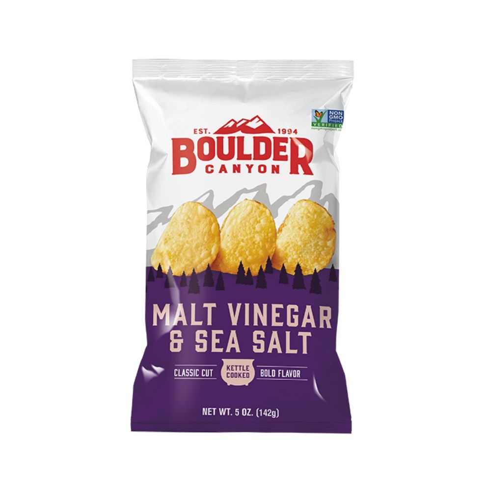 Boulder Canyon Malt Vinegar & Sea Salt Chips 142G - Oasis