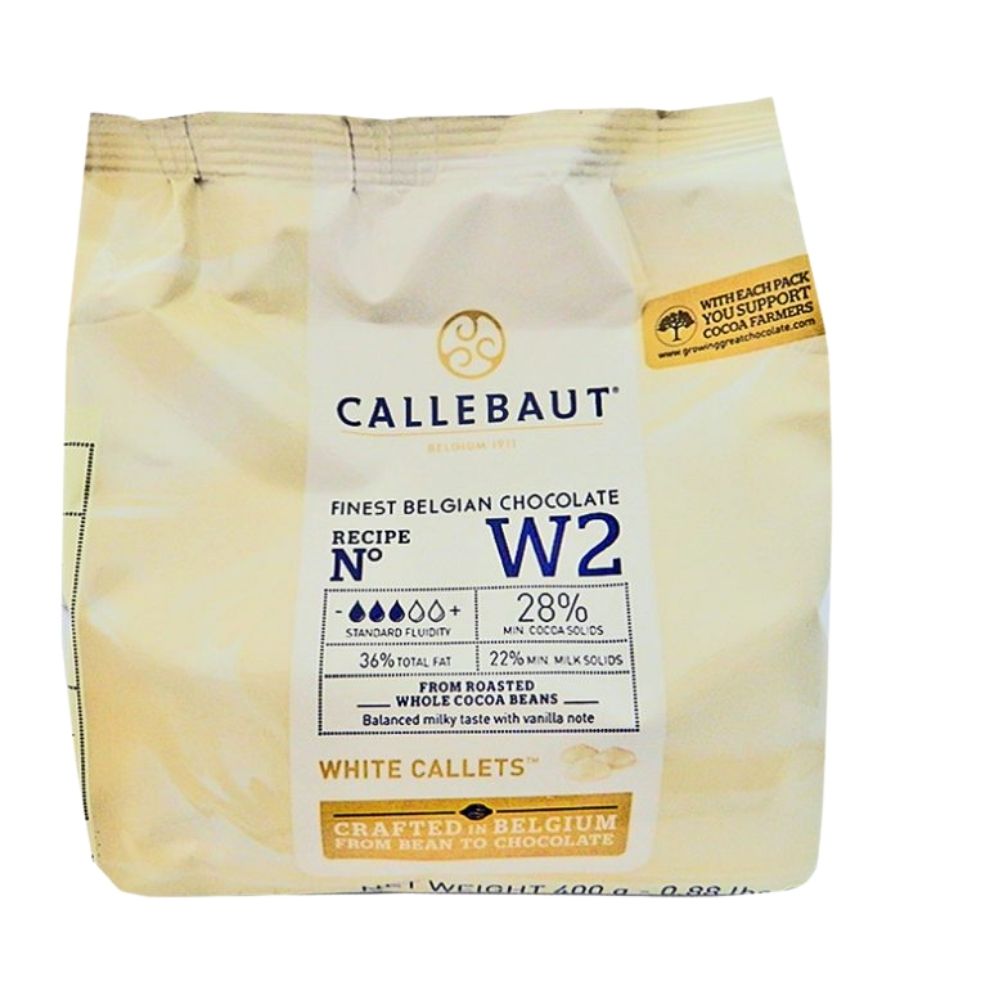 Callebaut W2 White Chocolate Callets 400g - Oasis