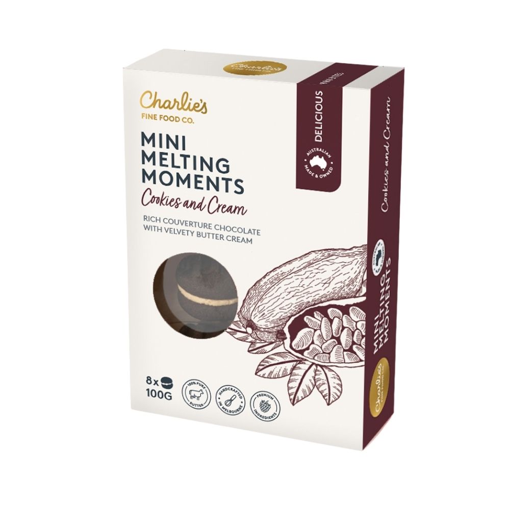 Charlie's Mini Melting Moments Cookies and Cream 100G - Oasis