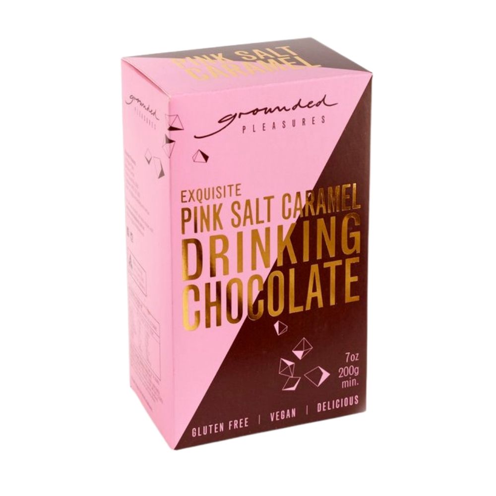 Grounded Pleasures Exquisite Pink Salt Caramel Drinking Chocolate 200G - Oasis