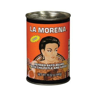 La Morena Refried Bayo Beans with Chipotle and Adobo 440G - Oasis