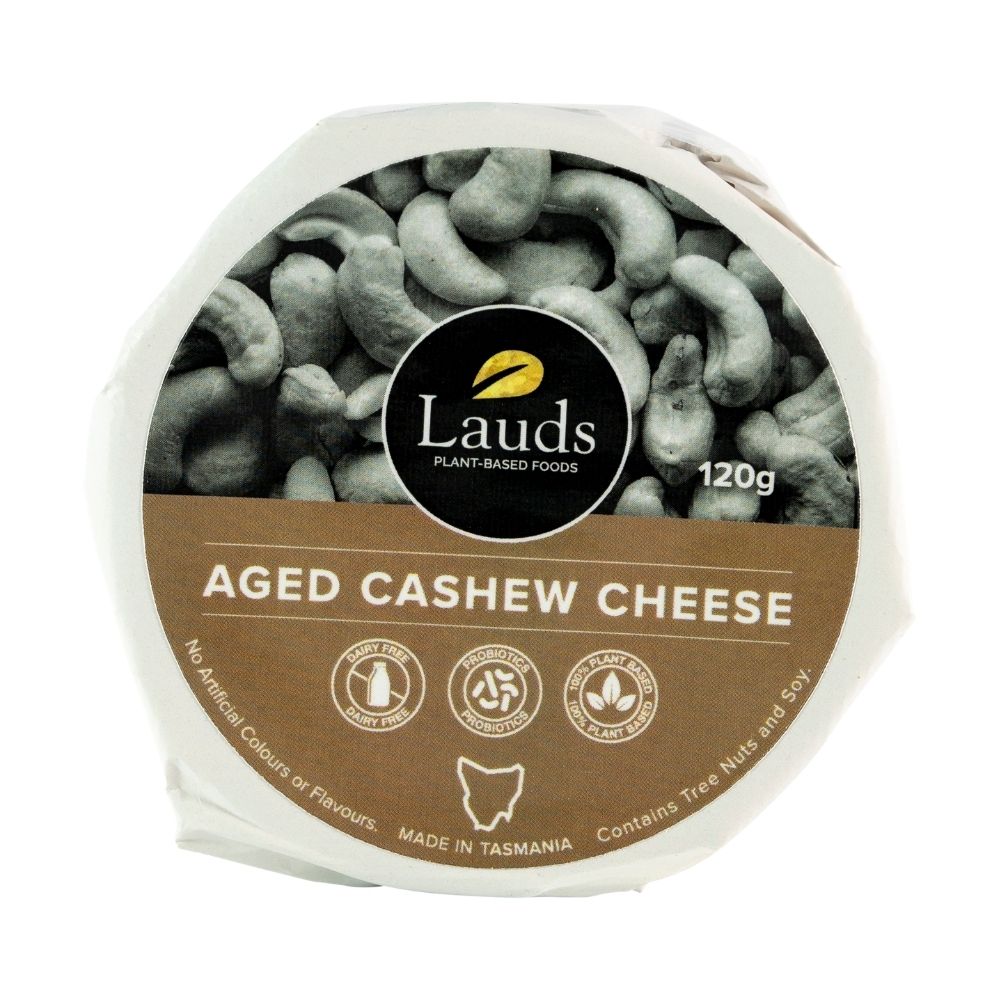 Lauds Aged Cashew Cheese 115G round - Oasis
