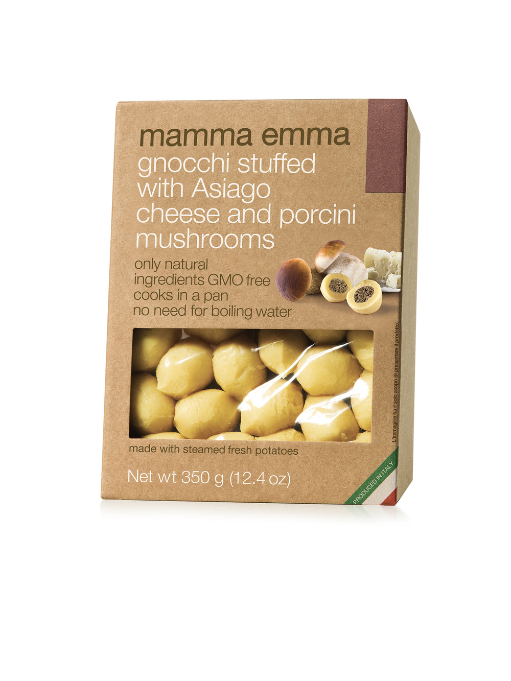 Mamma Emma Potato Gnocchi Stuffed With PDO Asiago Cheese And Porcini Mushrooms 400G - Oasis