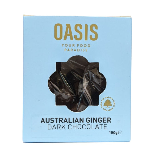 Oasis Australian Ginger Dark Chocolate 150G - Oasis