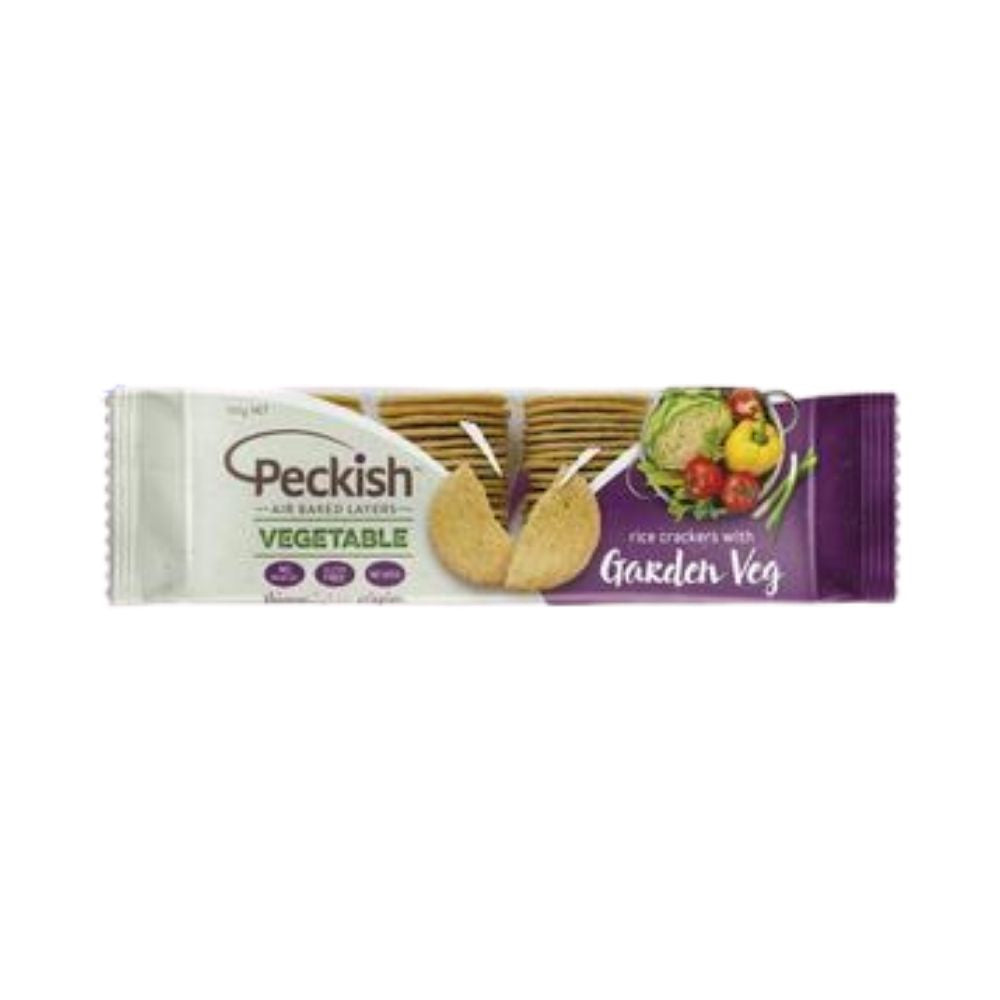 Peckish Garden Veg Rice Crackers 100G - Oasis