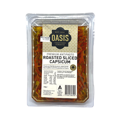 Premium Roasted Sliced Capsicum 420G - Oasis
