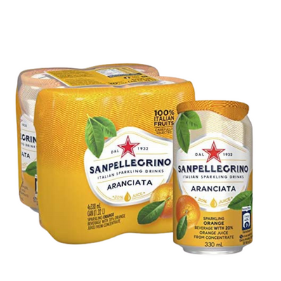 San Pellegrino Aranciata Can 4 x 330ML - Oasis
