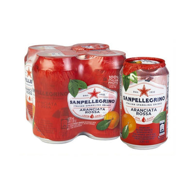 San Pellegrino Aranciata Rossa Can 4 x 330ML - Oasis