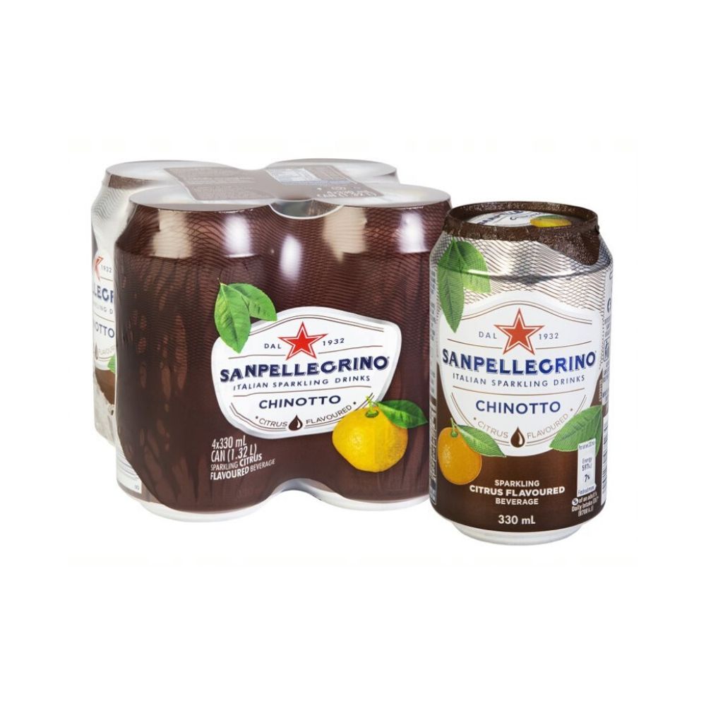 San Pellegrino - Chinotto Can 4 x 330ML - Beverages