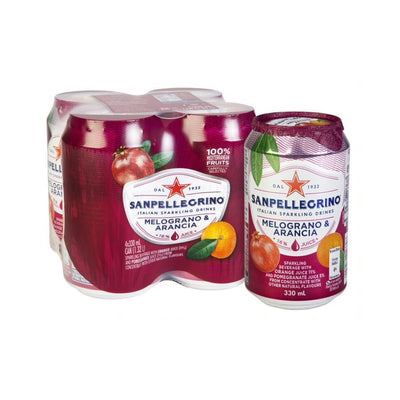 San Pellegrino Melograno e Arancia Can 4 x 330ML - Oasis