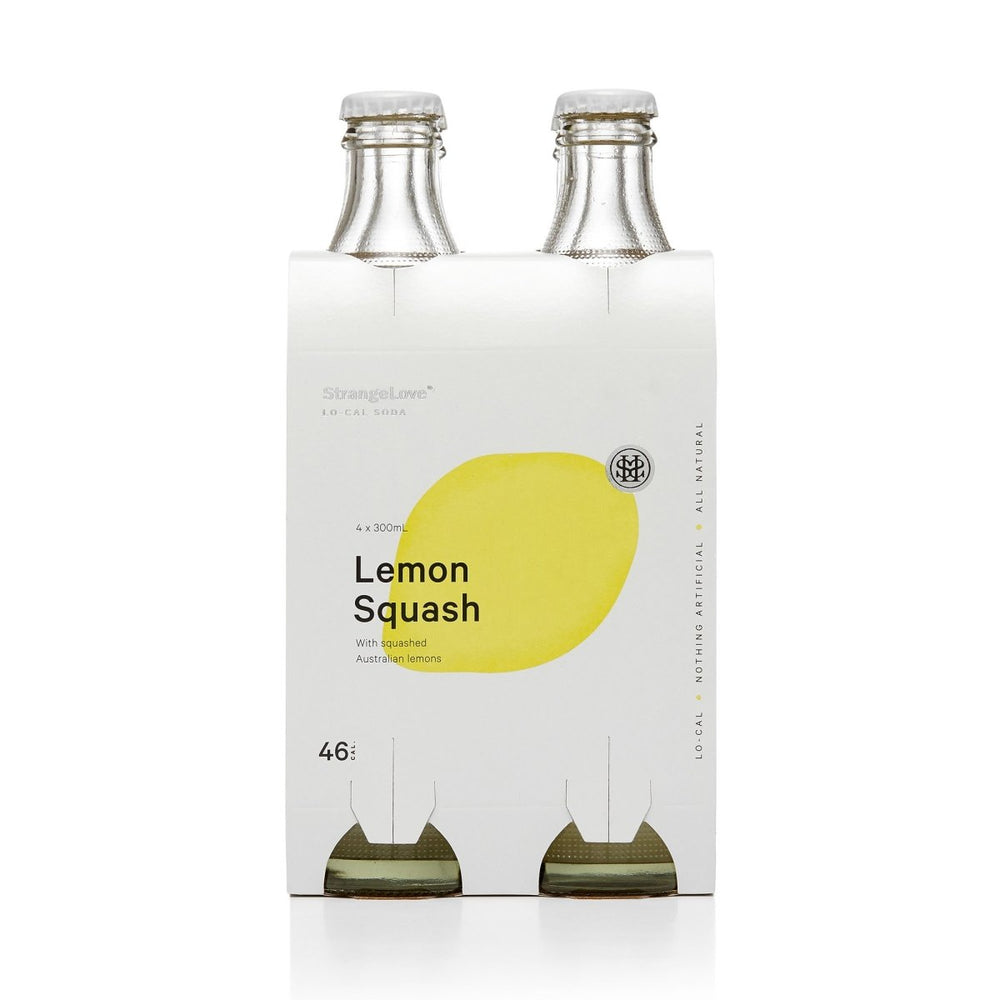 Strangelove Lemon Squash Lo-Cal Soda 4x300ML - Oasis