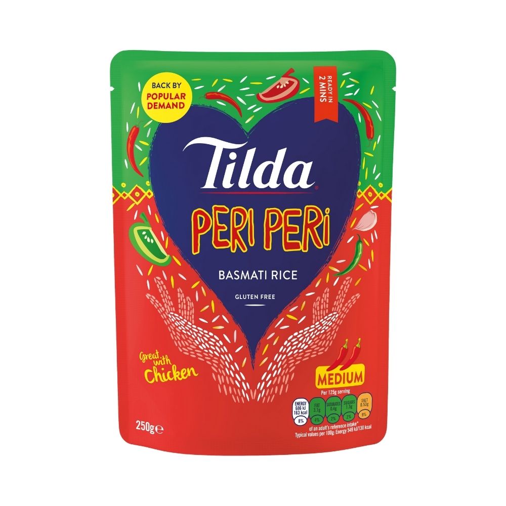 tilda peri peri basmati rice 250g - dry good | Oasis