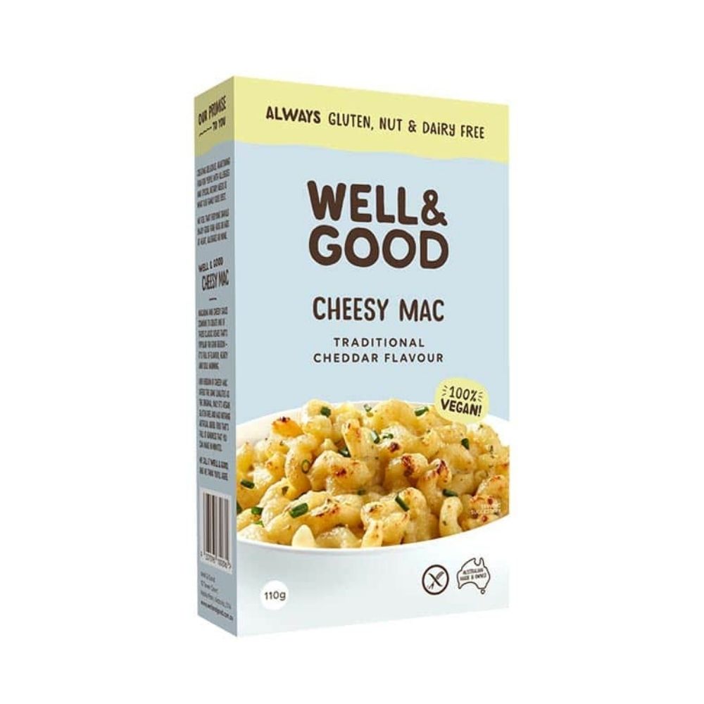 Well & Good Vegan Cheesy Mac - Traditional Cheddar Flavour 110G - Oasis