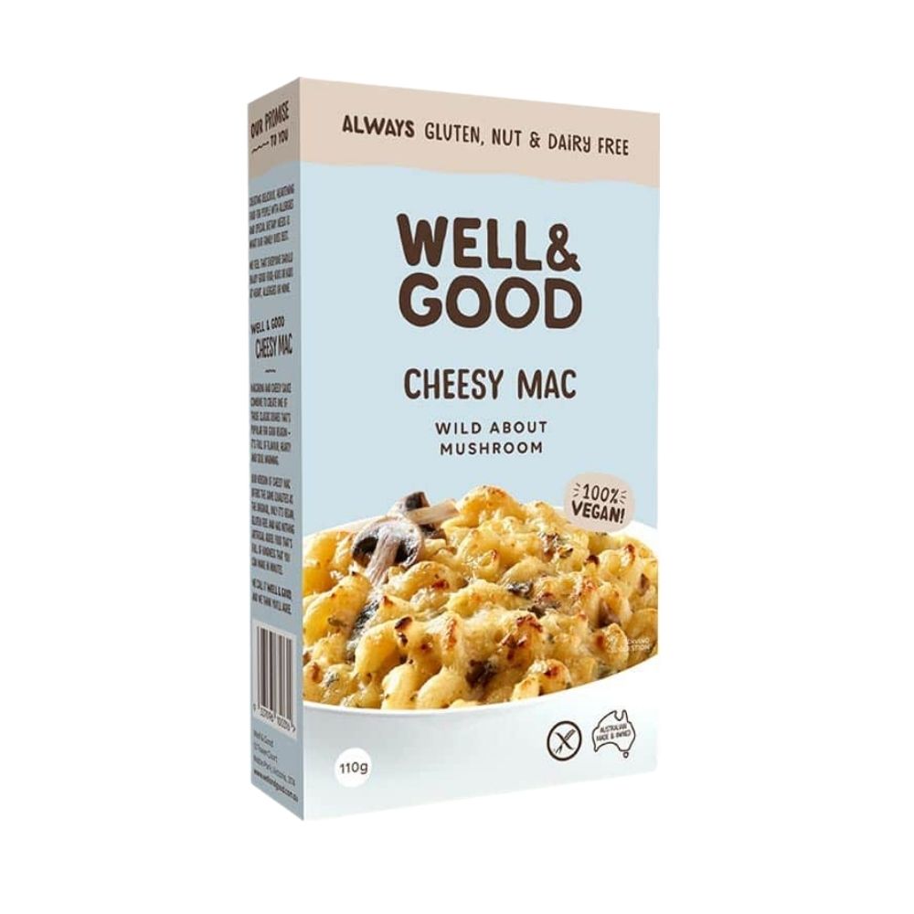 Well & Good Vegan Cheesy Mac – Wild About Mushroom Flavour 110G - Oasis