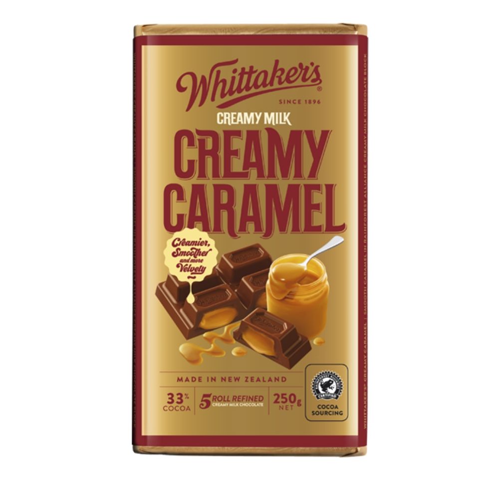 Whittaker's 33% Cocoa Creamy Caramel Chocolate 250G - Oasis