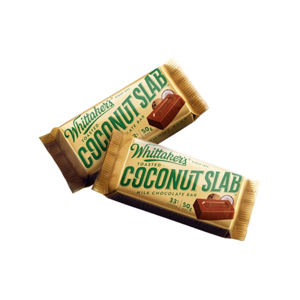 Whittaker's 33% Toasted Coconut Milk Chocolate Slab 50G - Oasis