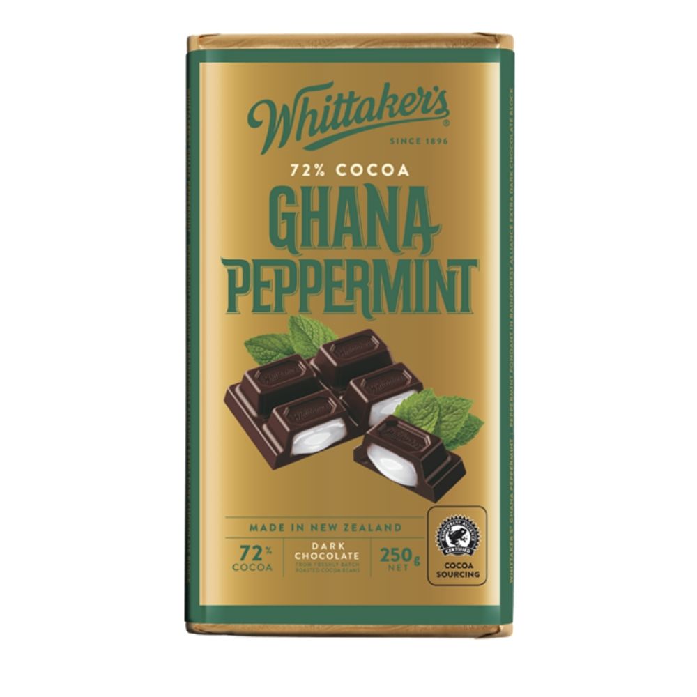 Whittaker's 72% Ghana Peppermint Chocolate 250G - Oasis